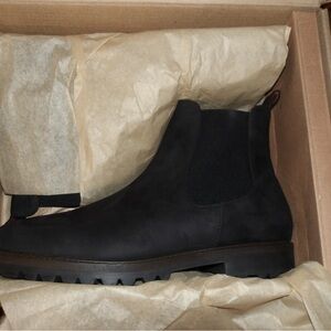 Patina Portland leather shadow black Chelsea boot